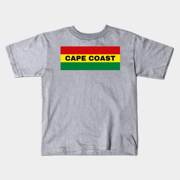 Cape Coast City in Ghana Flag Colors Kids T-Shirt by aybe7elf